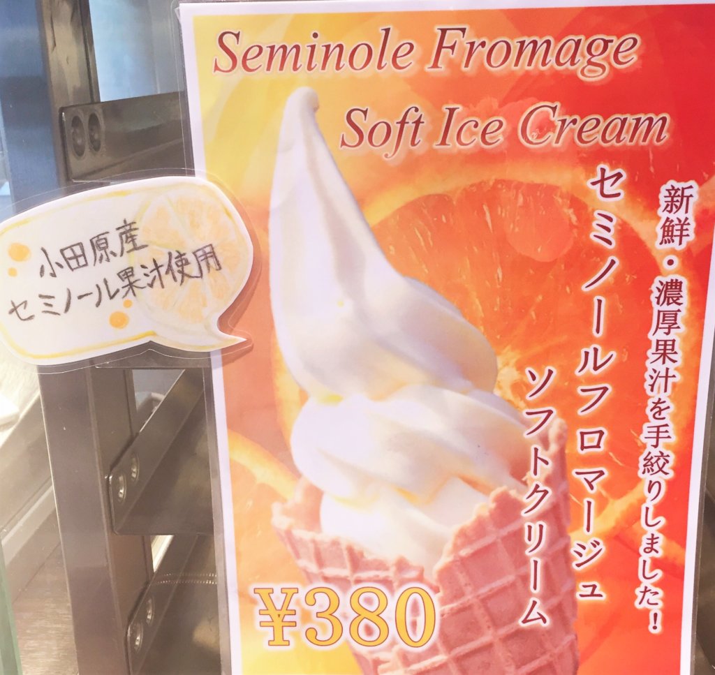 京橋「トシヨロイヅカ」のソフトクリーム「セミノールフロマージュ380円」