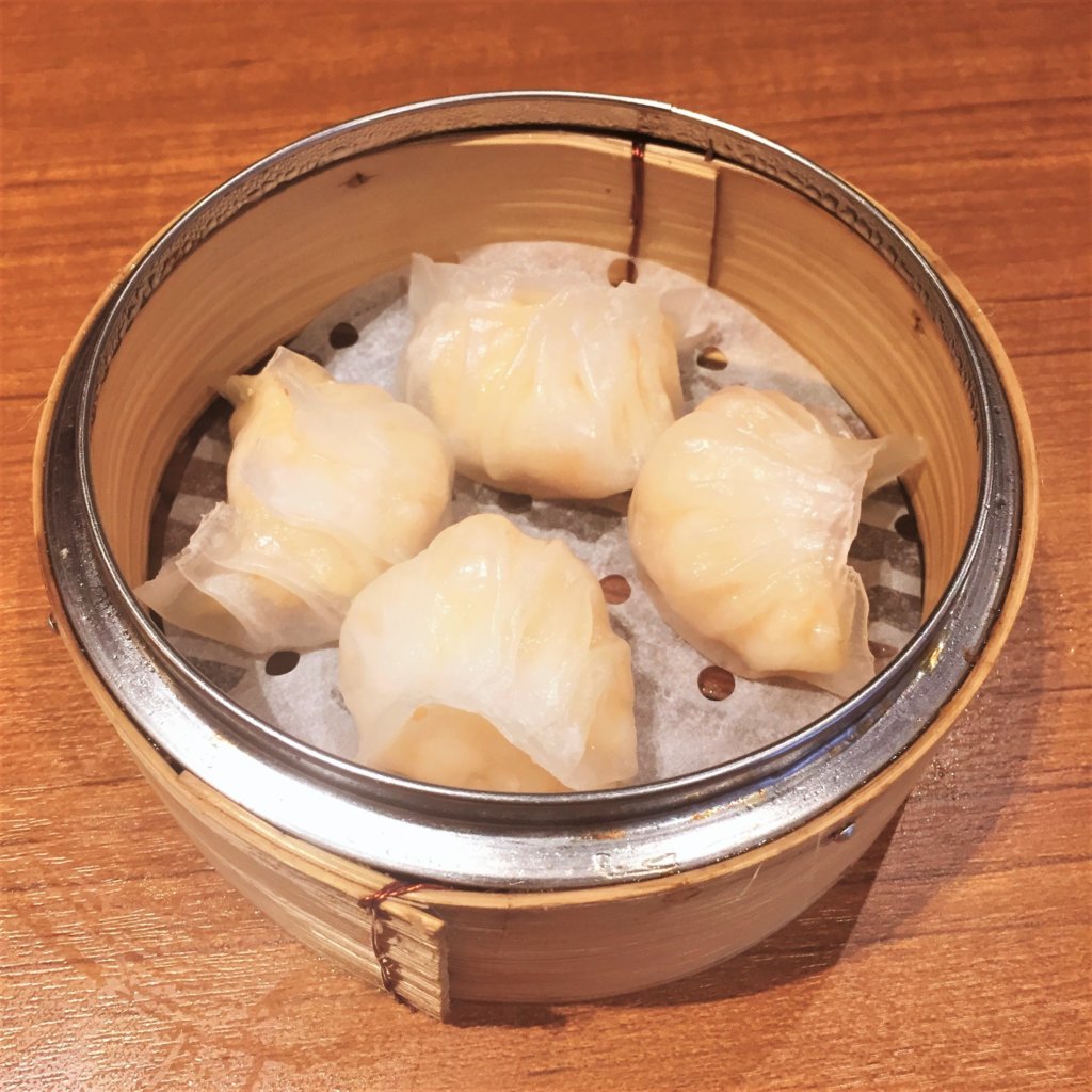 「ティム・ホー・ワン(添好運 / Tim Ho Wan)」の「海老の蒸し餃子 (ハーガウ)(580円)」