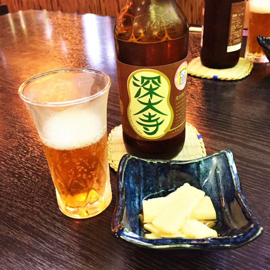深大寺のお蕎麦屋さん「深大寺そば きよし」の「深大寺ビール560円」